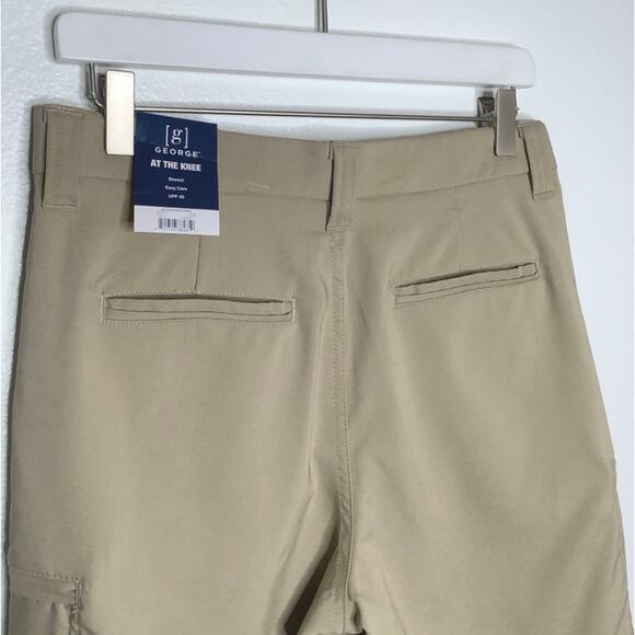 G George Navy Tan At The Knee Stretch UPF 30 Shorts Bundle Mens 30 NWT - Picture 12 of 14